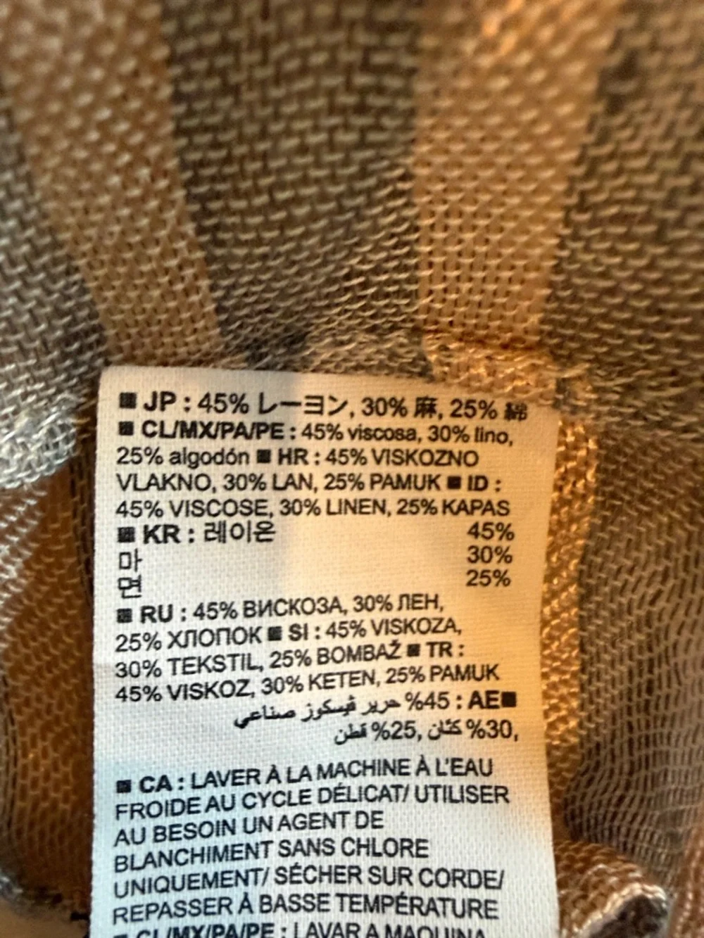 Banana Republic Striped Scarf in Beige and Gray-Blue